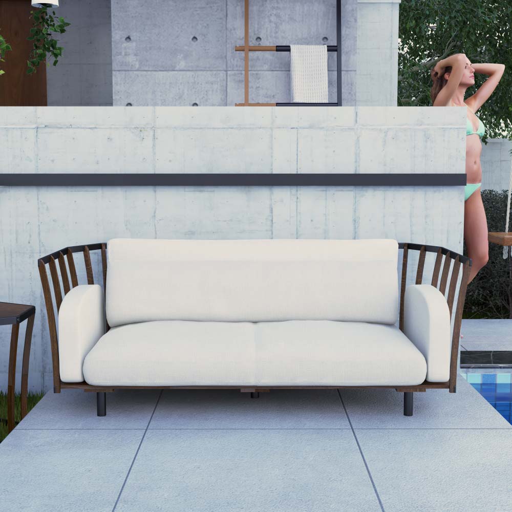Masszív fa spray festék kültéri vas KD összeszerelhető dupla kanapé